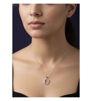 Ay Yıldız Model Zirkon Taşlı 925 Ayar Gümüş Kolye