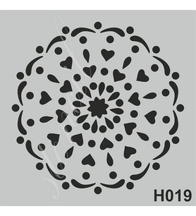 H019 Stencil Boyama Şablonu 25x25 cm. 
