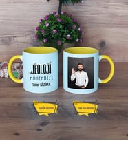 Jeoloji Mühendisi Kupa Bardak Sarı Fotoğraflı Mühendisler Günü Hediyesi
