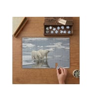 Kutup Ayıları Tasarımı 240 parça Ahşap Puzzle Ahşap Kutuda MP01940