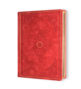VICTORIA'S JOURNALS 124-1667 VINTAGE OLD BOOK 14x20cm 80gr.128YP. ÇİZGİLİ DEFTER MAT KIRMIZI