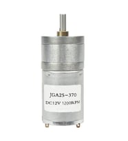 12V 1200Rpm JGA25-370 Redüktörlü DC Motor Yüksek Tork Kuvvet 25mm