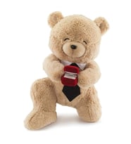 Neco Plush Fluffy Tek Taş Serenat Ayı 45 cm 520249 (Çok Renkli)