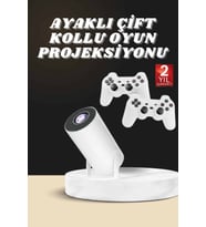 Projeksiyon Video Oyun Konsolu Projektör Taşınabilir Ayaklı Çift Kollu 4K Çözünürlüklü - Lisinya