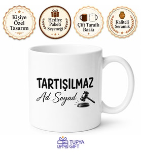İsme Özel Tartışılmaz Yazılı Komik Kupa Bardak Esprili Hediye
