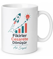 Startup Ofisi İçin Özel Tasarım Baskılı Kupa Bardak Hediye Girişimci Motivasyon