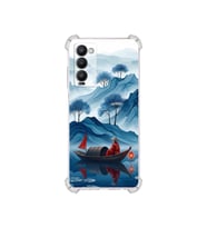 PrintiFy Tecno Camon18 ile Uyumlu Simya Serisi Sonsuz Akış Tasarımlı Uv Baskılı Köşe Korumalı Antişok Kılıf
