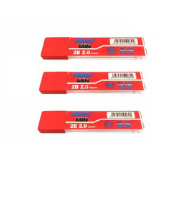 Kalem Ucu 2.0mm 2B Mikro 2B Kalem Ucu 2mm Kırmızı 3 Adet