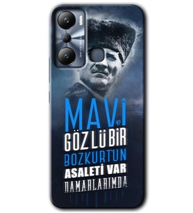 İnfinix Hot 20i Kılıf HD Desen Baskılı Kılıf - Bozkurt Atatürk