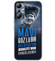 İnfinix Hot 20i Kılıf HD Desen Baskılı Kılıf - Bozkurt Atatürk
