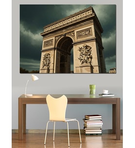 Paris Zafer Takı Manzarası Dekoratif Kanvas - Mdf Ahşap Tablo