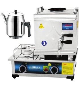 MİZAN MC101 Tek Demlik LPG'li Çay Kazanı 10 Lt + DEMLİK