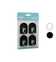 QLUX L-00950 4PCS DOME ASKI NO-2 KUBBELİ - SİYAH - BEYAZ - PLASTİK ASKI YAPIŞKANLI MONTAJ (5680)