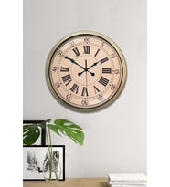 Nostalji Stil 40 Cm Metal Eskitme Duvar Saati (Standart)