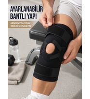 Yan Destekli Ligamentli Dizlik Açık Patella Ayarlanabilir Spor ve Günlük Kullanım