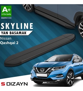S-Dizayn Nissan Qashqai 2 Skyline Siyah Yan Basamak 173 Cm 2014-2021 A+ Kalite
