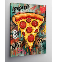 Kanvas Tablo Renkli Ve Sanatsal Pizza