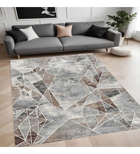 Eliana Home Dijital Baskı Yıkanabilir Kaymaz Taban Salon Halısı Ve Yolluk LN038-FNL302 (Kahverengi)