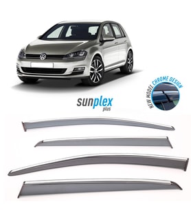 VW GOLF 6 2009-2013 İçin Cam Rüzgarlığı (Kromlu) 4 Prç. 1.SINIF