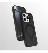 iPhone 15 Pro Kılıf Magsafe Şarj Özellikli Standlı Sensitive Touch Samara Kapak (Siyah)
