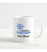 Kişiye Özel Fransızca Öğretmeni Beyaz Kupa Bardak (1. Tasarım)