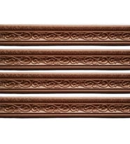 Motifli Kahverengi Esnek 8cm-230cm x 4 Adet Yapışkanlı Duvar Çıta Çerçeve Süpürgelik (Karışık)