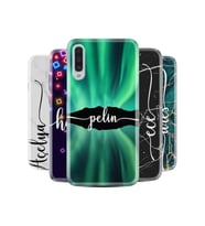 Samsung Galaxy A30s Kılıf Kişiye Özel Silikon Mermer Yazı