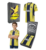 Fenerbahçe Orijinal Lisanslı Unisex 24-25 Yeni Sezon Çubuklu ÇOCUK Forması UV Kutu Hediy (Lacivert)