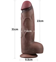12'' Dual Layered Silicone Cock XXL 31 cm
