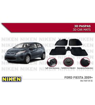Ford Fiesta Havuzlu 3D Paspas Niken Siyah 2009+ Sonrası
