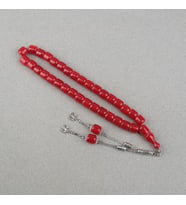 Katalin Çubuk Alpaka Püsküllü Kapsül Kesim 10.5x11mm Tesbih -Kırmızı