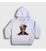 Presmono Unisex Çocuk Beyaz Forever XXXTentacion Kapüşonlu Sweatshirt 47792tt (Beyaz)