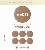 6 Adet MDF Amerikan Servis Supla Ahşap Magnetlik 3 mm Kalınlık 1-50 cm Ölçüler