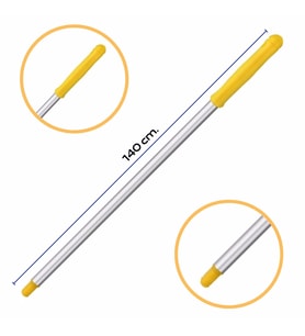 Mulpex Premium Kalite Alüminyum Eloksallı Sap, Vidalı 140 cm. Sarı