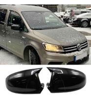 Vw Caddy Mk3 Batman Yarasa Ayna Kapağı Piona Black ABS 2015 2016 2017 2018 2019 2020