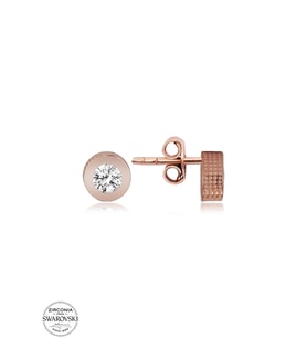 Swarovski Zirconia Kadın 0,28 Karat Tektaş Bronz Gümüş Küpe
