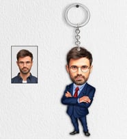 Kişiye Özel Baba Tasarımlı Karikatür Anahtarlık 12
