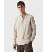 LCW Vision Bej Regular Fit Keten Karışımlı Erkek Gömlek