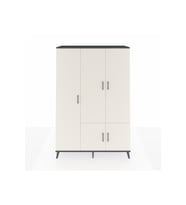 Hyperion Dolap 7 Raflı 5 Kapaklı Tek Askılı 132x44x195 Antrasit-Aytaşı/Çam