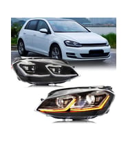 Vw Golf 7 2013-2016 7.5 Dizayn Kayar Sinyalli Krom J Ön Far