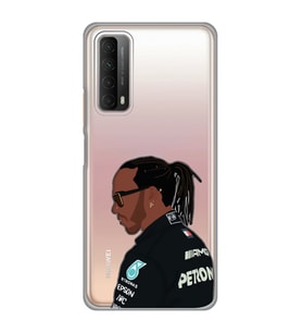 Huawei P Smart 2021 Uyumlu Lewis Hamilton Desenli Şeffaf Telefon Kılıfı