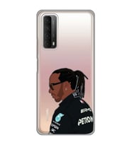Huawei P Smart 2021 Uyumlu Lewis Hamilton Desenli Şeffaf Telefon Kılıfı