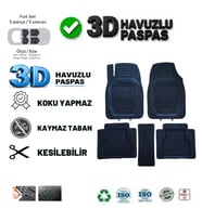 Ford Kuga 2022 Uyumlu 3 Cm Havuzlu 5 Parça Set 3D Paspas Takımı Siyah