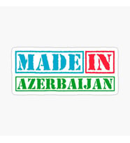 Made in Azerbaycan Azerbaijan 17 Cm Araba Sticker