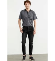 Eskitme Yıkamalı Slim Fit Jean Pantolon - Siyah