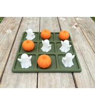 3D Baskı Hayalet ve Balkabağı XOX Oyun Seti Tic Tac Toe Cadılar Bayramı Aile ve Çocuk Masa Oyunu