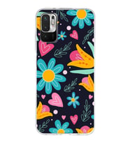 PrintiFy Xiaomi Redmi 10 5G ile Uyumlu 1mm Slim Fit Retro Renkler 1 Baskılı Şeffaf  Kılıf