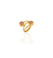 Kadir Jewellery 22 Ayar Altın Kaplama Zirkon Taşlı Ayarlanabilir Renkli Taşlı Yüzük
