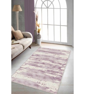 Pembe Sade Desensiz Kaymaz Tabanlı Dekoratif Halı MU003 - 100 x 160 cm