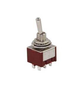 IC-144A  Toggle Swıtch On-Off 6P (Mts-202) A Kalite (Kırmızı)